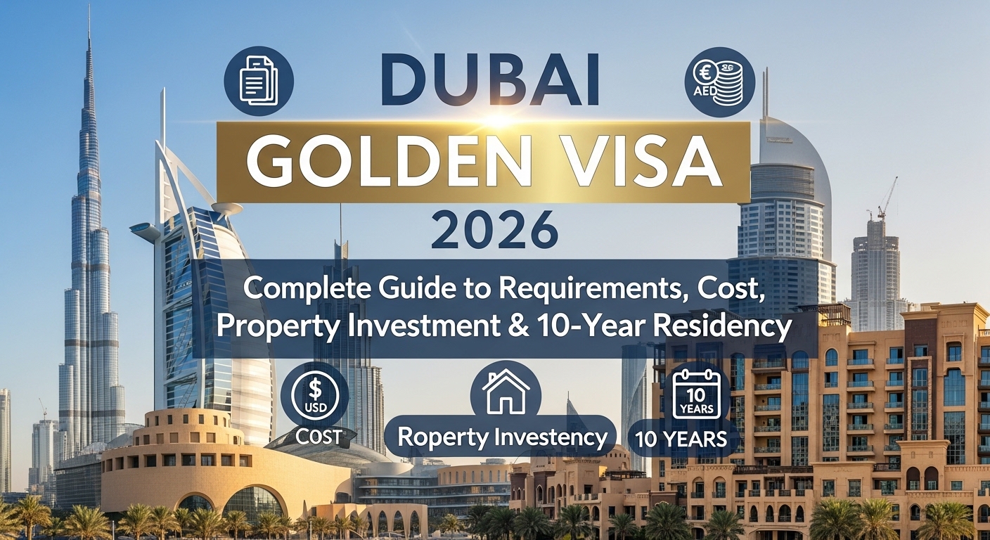 Dubai Golden Visa 2026: Complete Guide to Eligibility, Requirements, Cost & 10-Year Residency by Investment